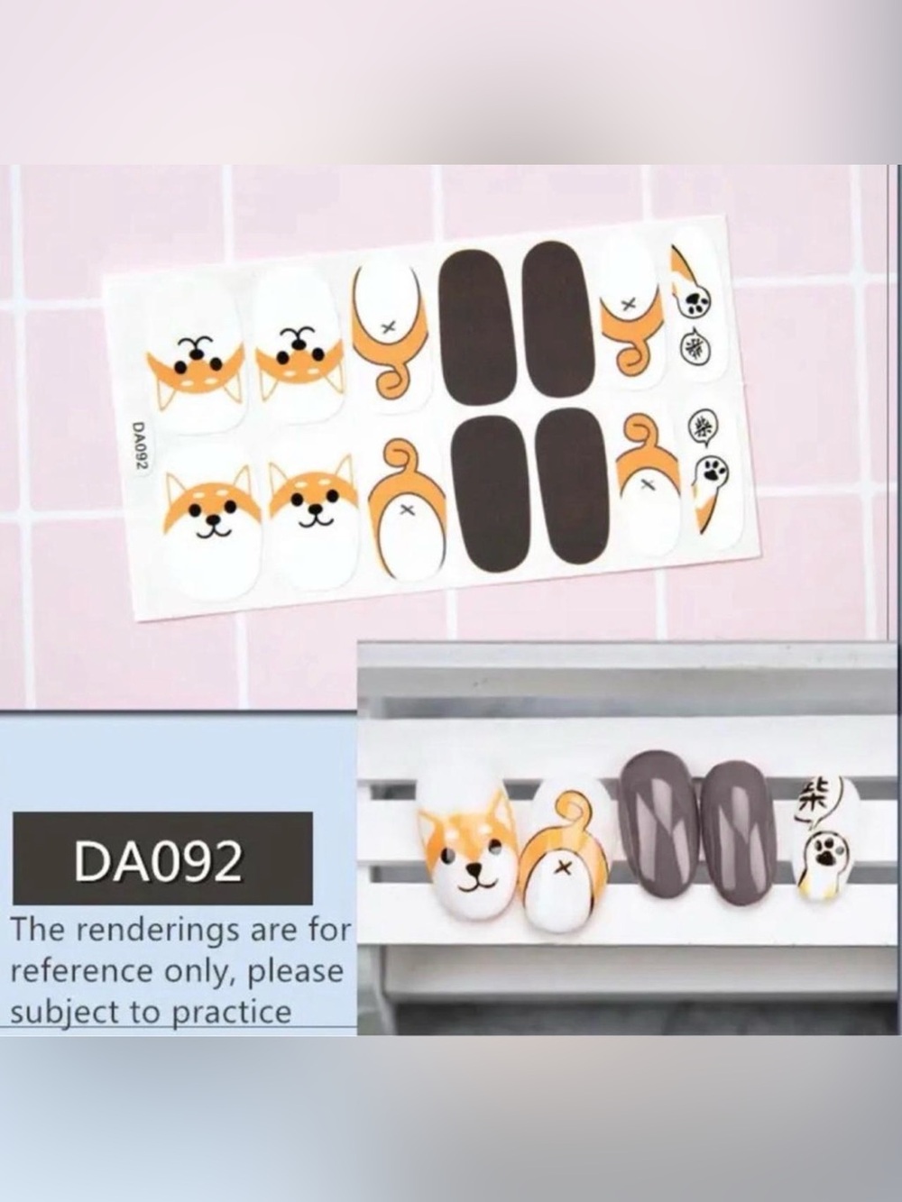 $2Funny Dog Nail Wraps $2 WITH ANY $10 ORDER OR MORE